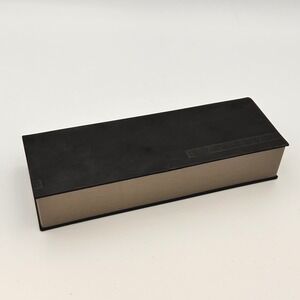 Lindberg Hard Eyeglass Case Black Silver Brushed Metal Minimalist Danish Design